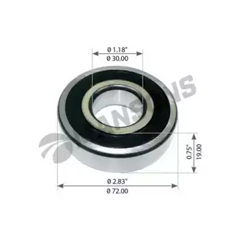 подшипник шариковый !маховика 6306 \Volvo D12A-C.TD102 900483 MANSONS