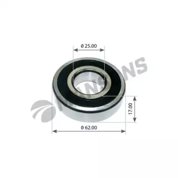 подшипник шариковый !маховика d25xd62x17mm \RVI PREMIUM/KERAX 100.618 MANSONS