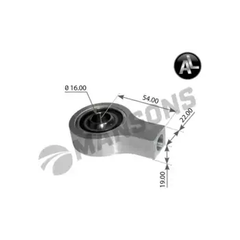 подшипник скольжения кабины !наконечник 16x80x19/22 \Scania 94/114/124/144 100.548 MANSONS