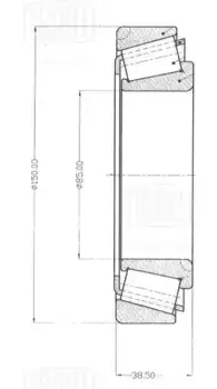 Подшипник ступицы для а/м Iveco Eurotech/Eurostar задн. наруж. (ролик.конич.) (32217) (CS 17 CS 1719 TRIALLI