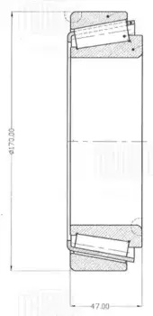 подшипник ступицы задней! внутренний 110x170x47\ MB Actros MP4/MP5, MAN TGA CS 1720 TRIALLI