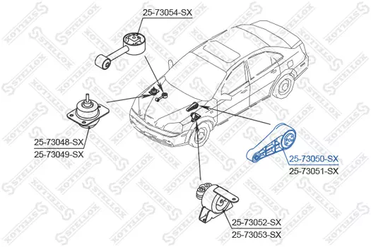 Подушка крепления двигателя STELLOX 25-73050-SX