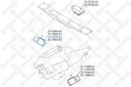 Подушка крепления двигателя STELLOX 25-17675-SX