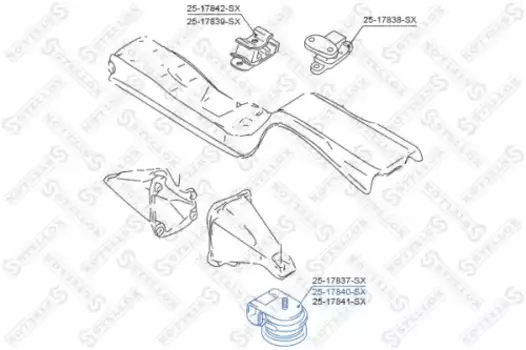 Подушка крепления двигателя STELLOX 25-17840-SX