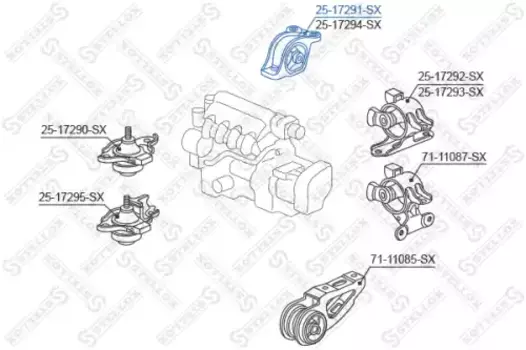 Подушка крепления двигателя STELLOX 25-17291-SX
