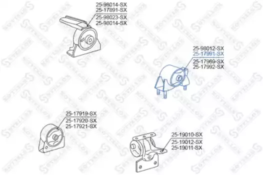 Подушка крепления двигателя STELLOX 25-17991-SX
