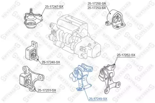 Подушка крепления КПП STELLOX 25-17249-SX