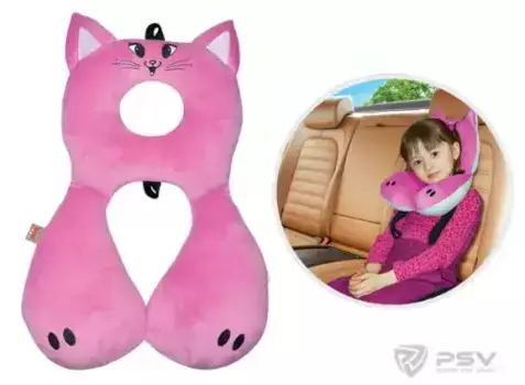 ПОДУШКА ПОД ШЕЮ LITTLE CAR PREMIUM КОШКА 121799 PSV
