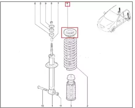 подушка пружины задняя!\ Lada 2110-2112 21100291265200