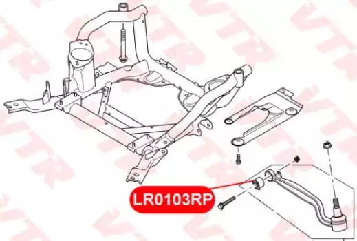 Полиуретановый сайлентблок нижнего рычага передней подвески LR0103RP VTR