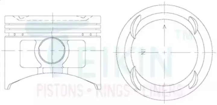 Поршень без колец Honda F22A d85.0 STD (13101-PT3-A01) Teikin 38651 STD