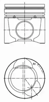 поршень !d123\RVI Premium-385/400/Kerrax MIDR 06.23.56 A41/B41 40 074 600 KS