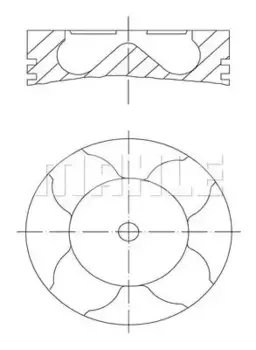 поршень !d123 \ЯМЗ 651.10/YAMZ 651.10 458 PI 00001 000 MAHLE