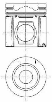 поршень !d127 4V \Scania 114 DC11.03/04 Euro-3 99-> 99 353 600 KS