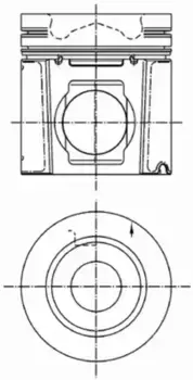 поршень !d127 кам.сг. d75.1-21.5 R6 \Scania 114 DSC11.03/4 Euro3 1997-> 99 496 600 KS