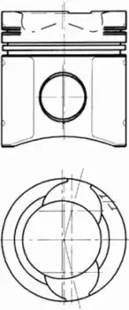 поршень !d128 кам сг d80 -21.6\Omn MAN F2000 D2865LF09/21 EURO-2.D2866LF14/16/20 EURO-2 90 578 600 KS