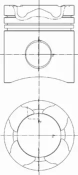 поршень ! d128 \MAN TGA D2866LF23-28 Euro 3 99 330 600 KS