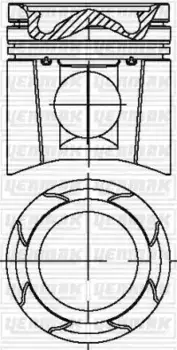 поршень! d128 R6\ MAN TGA дв.D2876 LF12/LF13 EURO3 02> 31-03570-000 YENMAK
