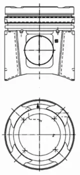 поршень !d128 R6 \MAN TGA дв.D2876 LF12/LF13 EURO3 2002 -> 99 697 600 KS