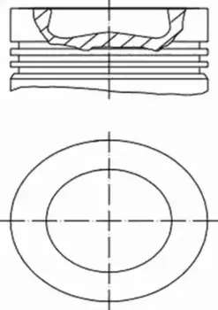 поршень! d131 кам сг. 88.9 -17.14 R6\Volvo D 12 D 380 Euro 3 038 08 00 MAHLE