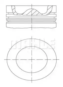 поршень !d135 R6 \IVECO CURSOR13 009 99 00 MAHLE