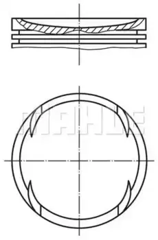 поршень! d76.5\ VW Polo, Skoda Fabia 1.2i 12V AZQ/BME 01> 028PI00120000 MAHLE