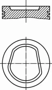 поршень! d76.5x1.5x1.5x2.5 STD\ VW Golf/Vento 1.6 92-94 030 67 00 MAHLE