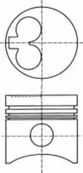 поршень! d76.5x1.75x2x3 STD\ VW Golf 1.6D/LT 2.4TD <92 87-109500-00 NURAL