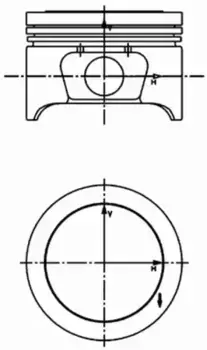 поршень! d78.5x1.2x1.5x2.5 +0.5\ Citroen Xsara/C3/C4 1.6 16V TU5JP4 02> 40 161 610 KS