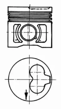 поршень! d79.5x1.75x2x3 +1.0\ Audi 80/100, VW Passat/T4 1.9D/2.4D 89> 91 386 630 KS