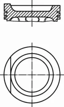 поршень! d82.5x1.2x1.5x2 +0.5\ Audi 80/100/A6, VW Golf/Passat 2.0i 90> 034 99 01 MAHLE