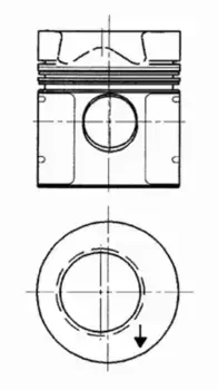 поршень !d97.50 STD 3 кольца \MB OM364A.957-9.OM356.941-59.OM366A.941-59 91 598 600 KS