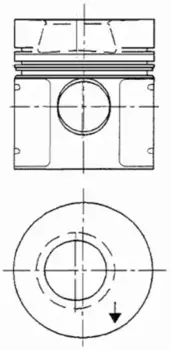 поршень !d97.5 +0.5 3 кольца R4/6\MB OM364.906/7. OM366.905/7/10/14 84> 93 951 610 KS