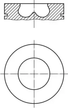 Поршень двигателя 013 PI 00107 002 MAHLE