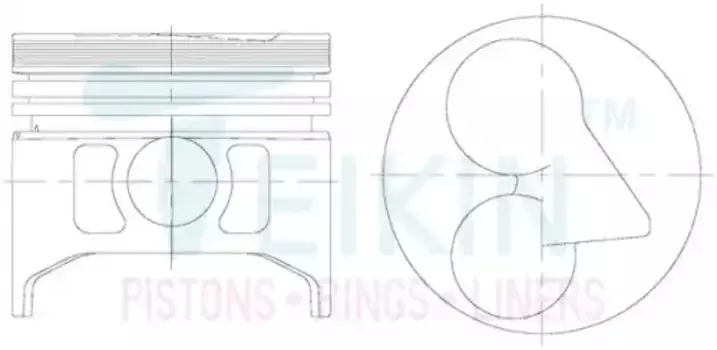 Поршень двигателя 4D78 G01351050 TEIKIN