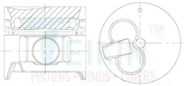 Поршень двигателя TEIKIN 46629G 0.50 (4шт/упак)