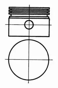 поршень компрессора +0.01' !d75.254 2.385x2.385x3.947 \Scania, Wabco 94 061 710 KS