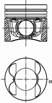 поршень ! \ MB W203/W204/W211 3.0CDi OM642 04> d83x2x2x2 +0,5 (4-6 цил.) 40 096 630 KS