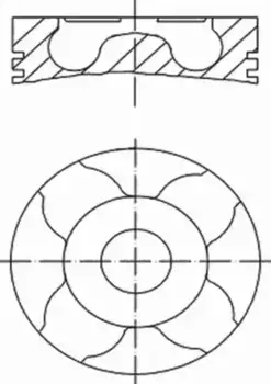 поршень ! R6 d120 \MAN TGA D2066 LF01/02/03 229 32 00 MAHLE