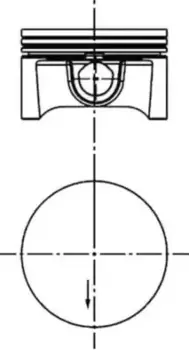 поршень с кольцами! +0.25\ Opel Astra H/Vectra C/Zafira 1.6i 16V Z16XEP 01> 40 388 610 KS