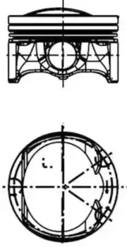 поршень с кольцами! +0.25 (x4)\ Audi A3/A4/A5 BYT/BZB/CABA/CABB 06> 40 251 610 KS