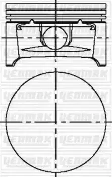 поршень с кольцами! d79 1.2x1.2x2 STD\ Opel Astra/Meriva 1.6 16V X16XEP 00> 31-04216-000 YENMAK