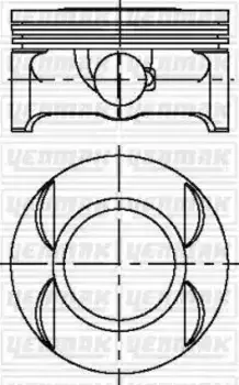 поршень с кольцами! d80.5+0.50\ Opel Astra/Signum/Vectra 1.8i 16V X18XE/Z18XER 98> 31-04229-050 YENMAK