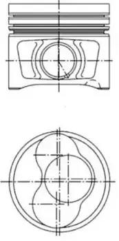 поршень с кольцами! d81.01x1.75x2x3 +0.25 (3-4 цил.)\ Audi A3 05>/A4 04-08 05-10 40 409 610 KS