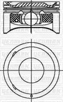 поршень с кольцами! d87.5 STD\ Chevrolet Captiva 2.4i 16V Z24XE 06> 31-04232-000 YENMAK