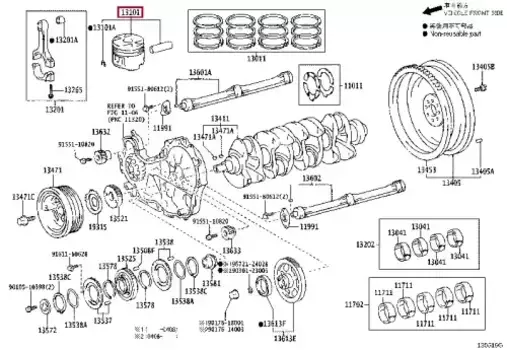 ПОРШЕНЬ СТД СМ 131013020002 УТОЧНИТЬ ПО VIN В EPC 131013025002 TOYOTA / LEXUS