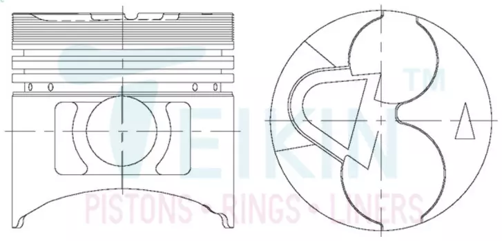 поршень 1 шт!\Mitsubishi 43171050 TEIKIN