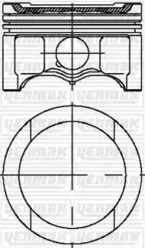 поршень в сборе! порш.+кольца d81.01 STD\ Audi A3/A4, VW Golf 1.6i ALZ/AVU/BFQ/BSE 00> 31-04316-000 YENMAK