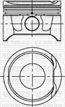 поршень в сборе! поршень+кольца +1.00\ Renault Clio/Laguna/Scenic 1.6 98> 31-04171-100 YENMAK