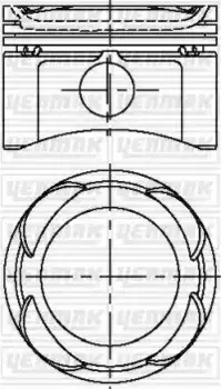 поршень в сборе! поршень+кольца d70.8 +0.40\ Fiat Brava/Stilo/Punto 1.2 16V 99> 31-04287-040 YENMAK